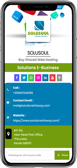 Elegance Digital Cards image layout of digital business card